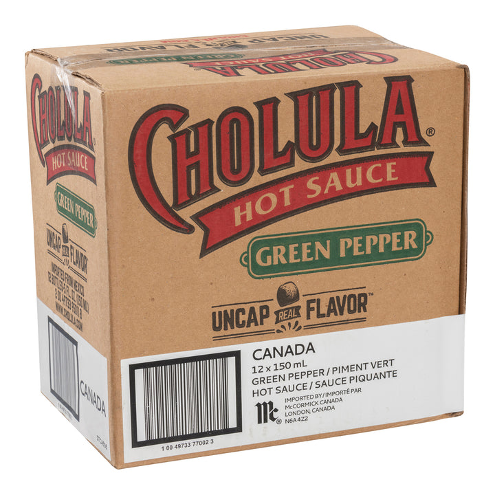 Sauce Hot Green - 12 x 150 mL - Cholula - Restaurant and Foodservice Ingredients - Canadian Distribution