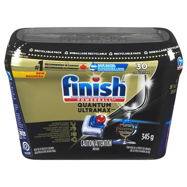 Finish - Quantum Ultramax Dishwasher Detergent Tabs 6X30 Ct - Canadian Distribution