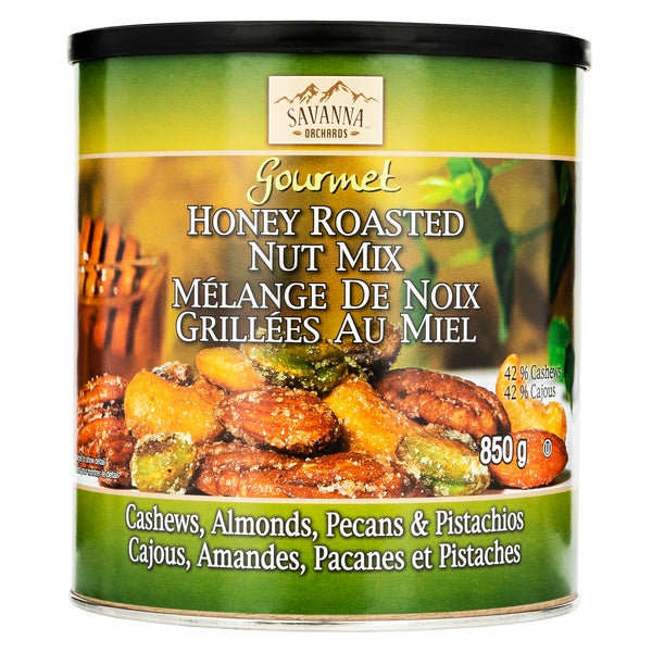 Honey Roasted Nut Mix - 4 x 850 g - Savana - Canadian Distribution