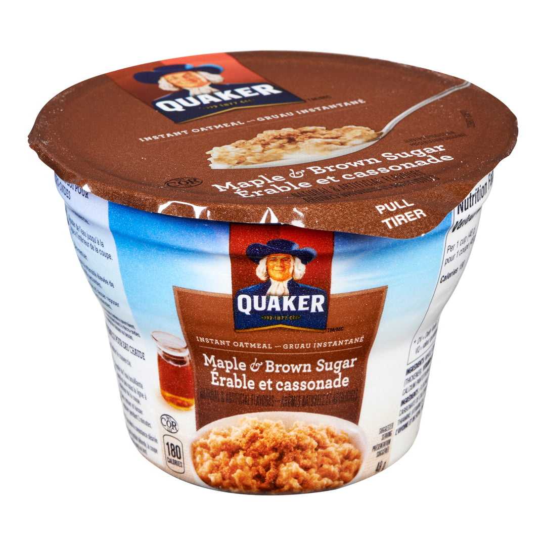 Oatmeal Instant Maple Brown Sugar Quaker - 12 x 48 g - Quaker - Restaurant and Foodservice Ingredients - Canadian Distribution