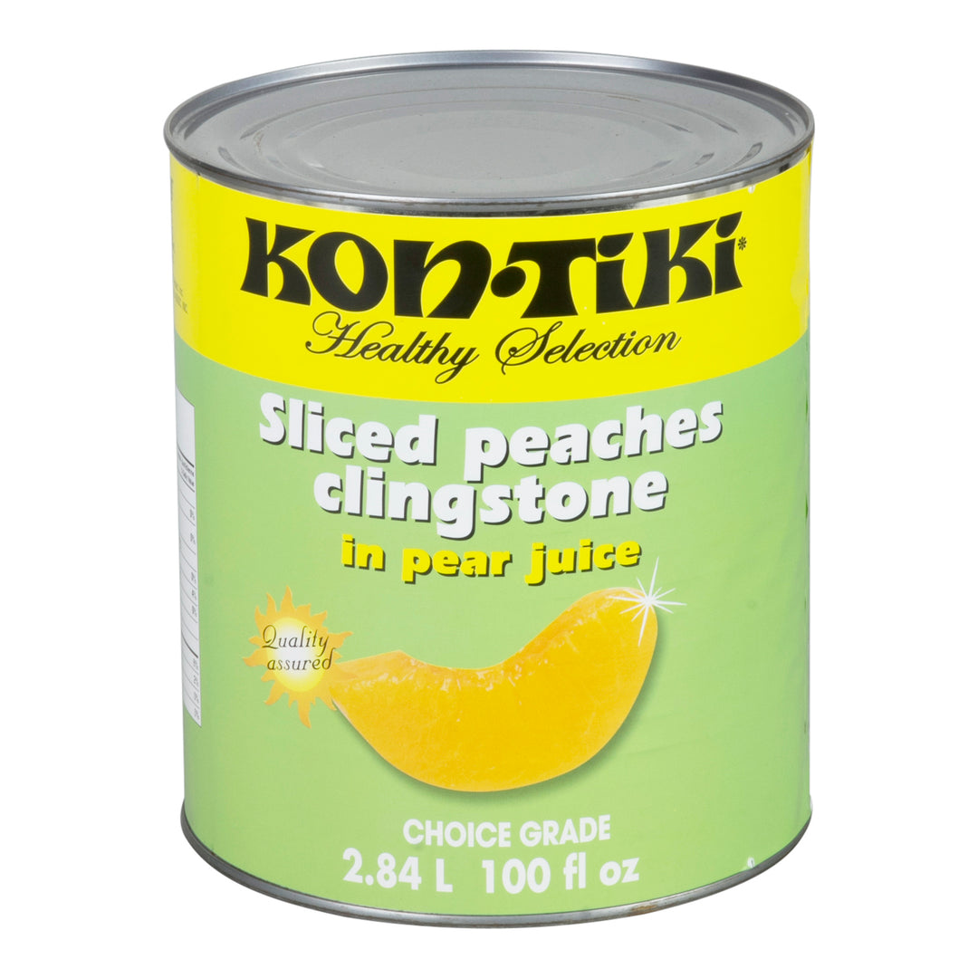 Peach Sliced In Natural Juice - 6 x 2.84 L - Kontiki - Restaurant and Foodservice Ingredients - Canadian Distribution