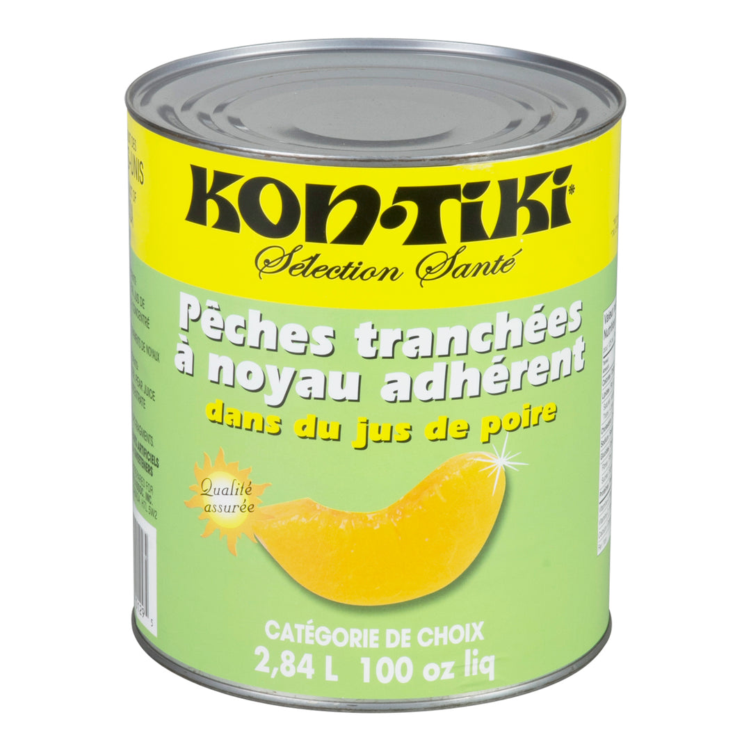 Peach Sliced In Natural Juice - 6 x 2.84 L - Kontiki - Restaurant and Foodservice Ingredients - Canadian Distribution