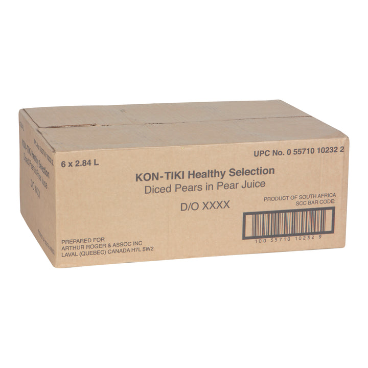 Pear Diced In Natural Juice - 6 x 2.84 L - Kontiki - Restaurant and Foodservice Ingredients - Canadian Distribution
