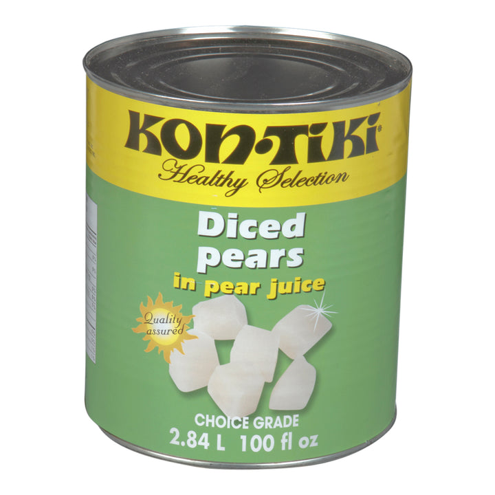 Pear Diced In Natural Juice - 6 x 2.84 L - Kontiki - Restaurant and Foodservice Ingredients - Canadian Distribution