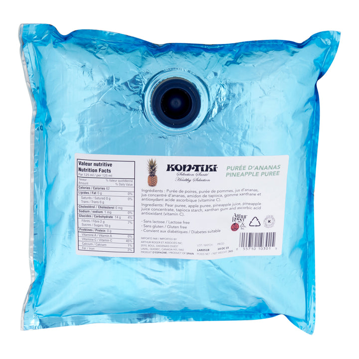 Puree Pineapple - 4 x 3 L - Kontiki - Restaurant and Foodservice Ingredients - Canadian Distribution