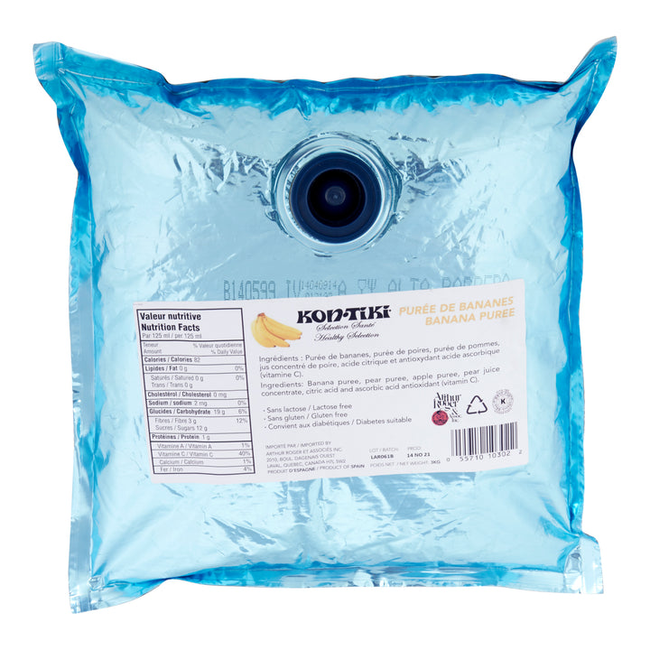 Puree Banana - 4 x 3 L - Kontiki - Restaurant and Foodservice Ingredients - Canadian Distribution