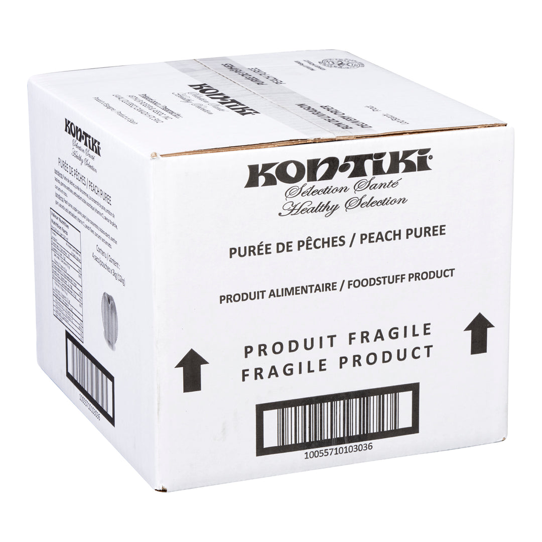 Puree Peach - 4 x 3 L - Kontiki - Restaurant and Foodservice Ingredients - Canadian Distribution