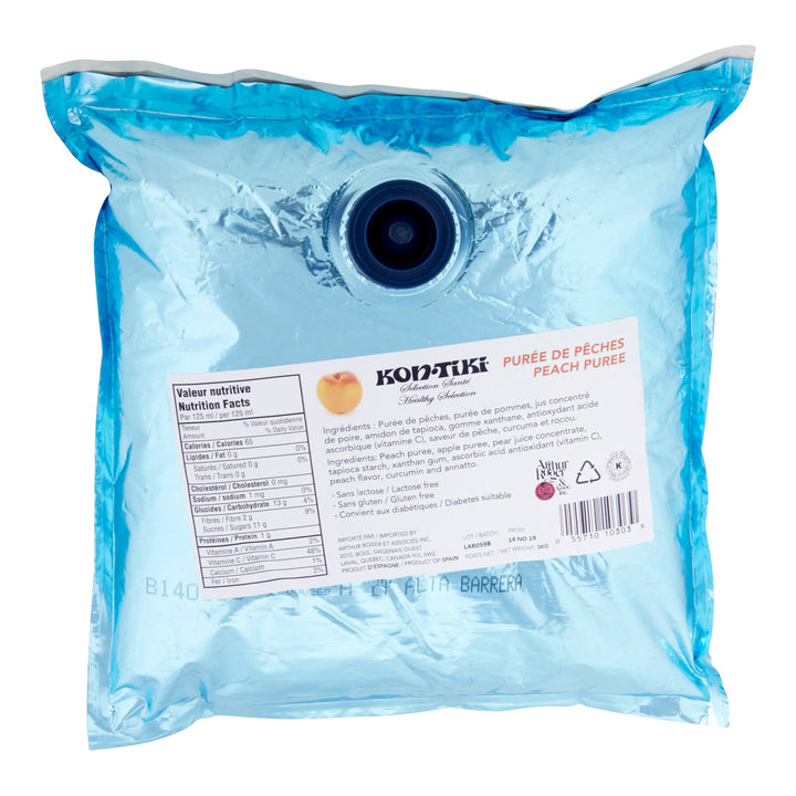 Puree Peach - 4 x 3 L - Kontiki - Restaurant and Foodservice Ingredients - Canadian Distribution