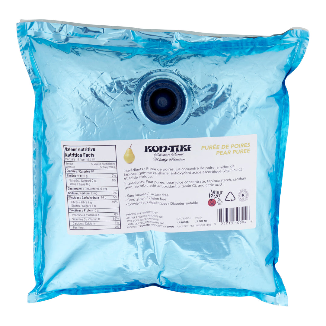 Puree Pear - 4 x 3 L - Kontiki - Restaurant and Foodservice Ingredients - Canadian Distribution