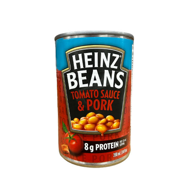 HEINZ - BEANS TOMATO SAUCE & PORK 24x398 ML