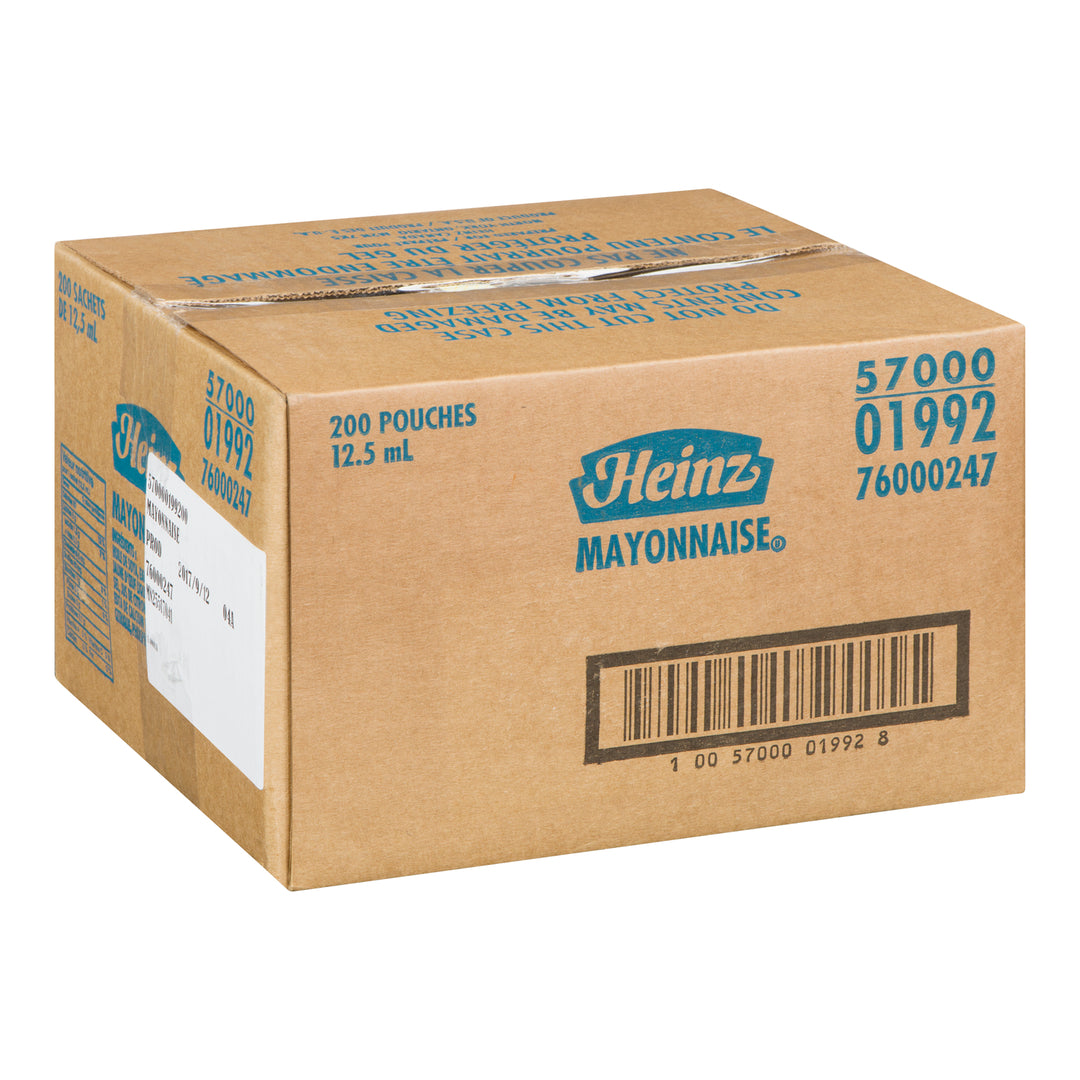 Mayonnaise individuelle - 200 x 12,5 g - Heinz - Ingrédients pour restaurants et services de restauration - Distribution canadienne