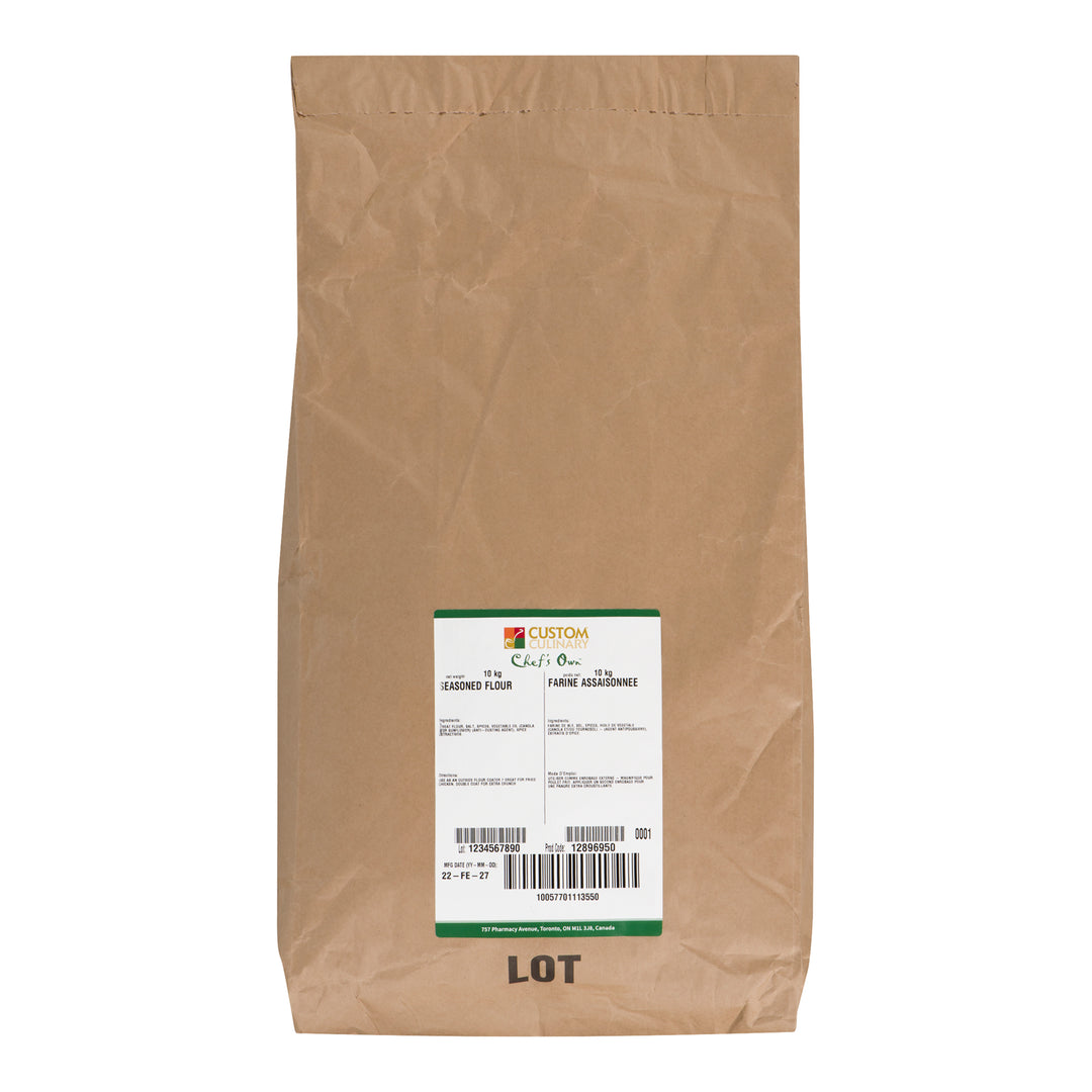 Flour Seasoned - 1 x 10 kg - Custom Culinary - Restaurant and Foodservice Ingredients - Canadian Distribution