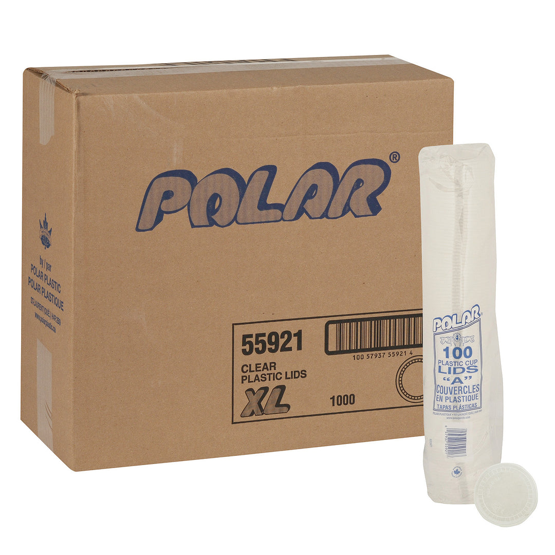 Lid Plastic No Slot Clear - 10 x 100 count - Polar - Packaging and Accessories - Restaurant Supplies and Equipment - Canadian Distribution