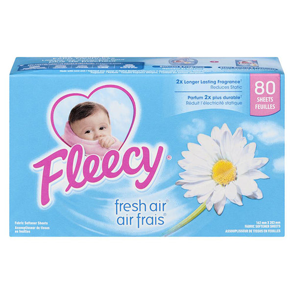 Fleecy - Sheets Fresh Air 6X80 Ea - Canadian Distribution