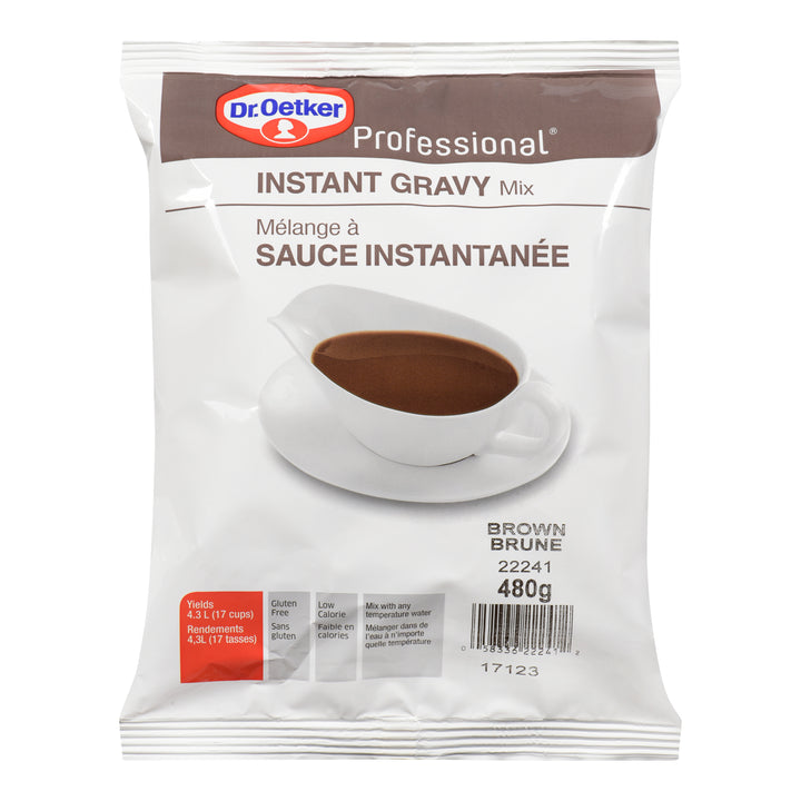 Gravy Brown Instant - 6 x 480 g - Oetker - Restaurant and Foodservice Ingredients - Canadian Distribution