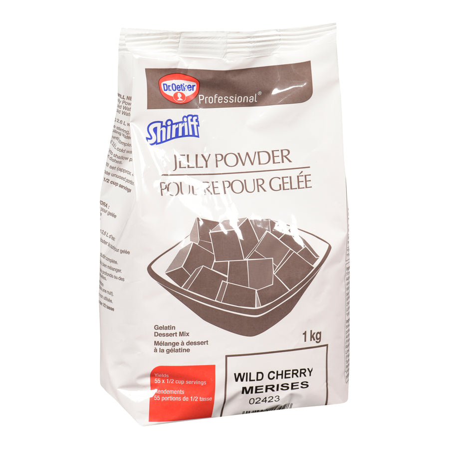 Gelatin Cherry Wild Powder - 2 x 1 kg - Shirriff - Baking Mixes and Ingredients - Canadian Distribution