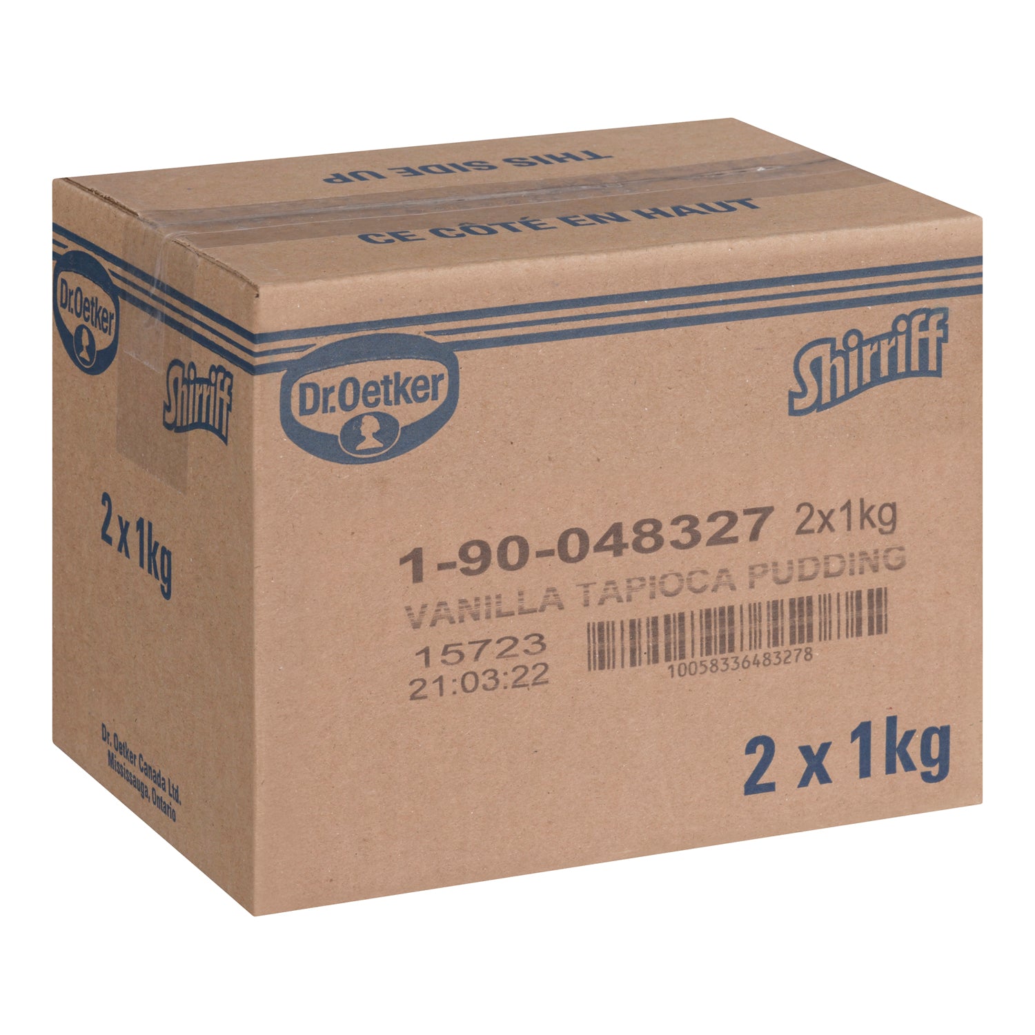 Pudding Tapioca Vanilla Mix - 2 x 1 kg - Shirriff - Baking Mixes