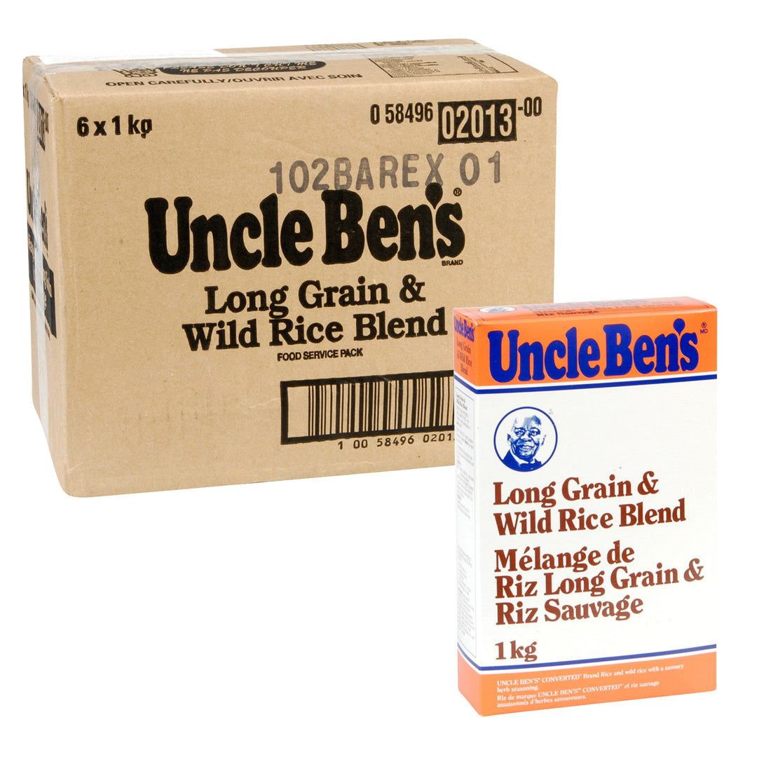 Rice Long Grain & Wild Blend - 6 x 1 kg - Uncle Bens - Restaurant and Foodservice Ingredients - Canadian Distribution