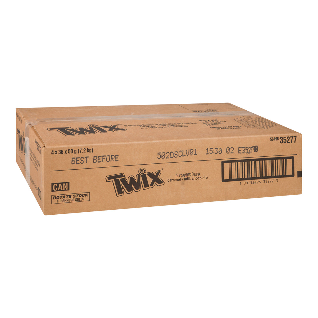 Case of Bar Chocolate Twix - 4 x 36 (Case = 1 x 36) - Twix - Restaurant and Foodservice Ingredients - Canadian Distribution