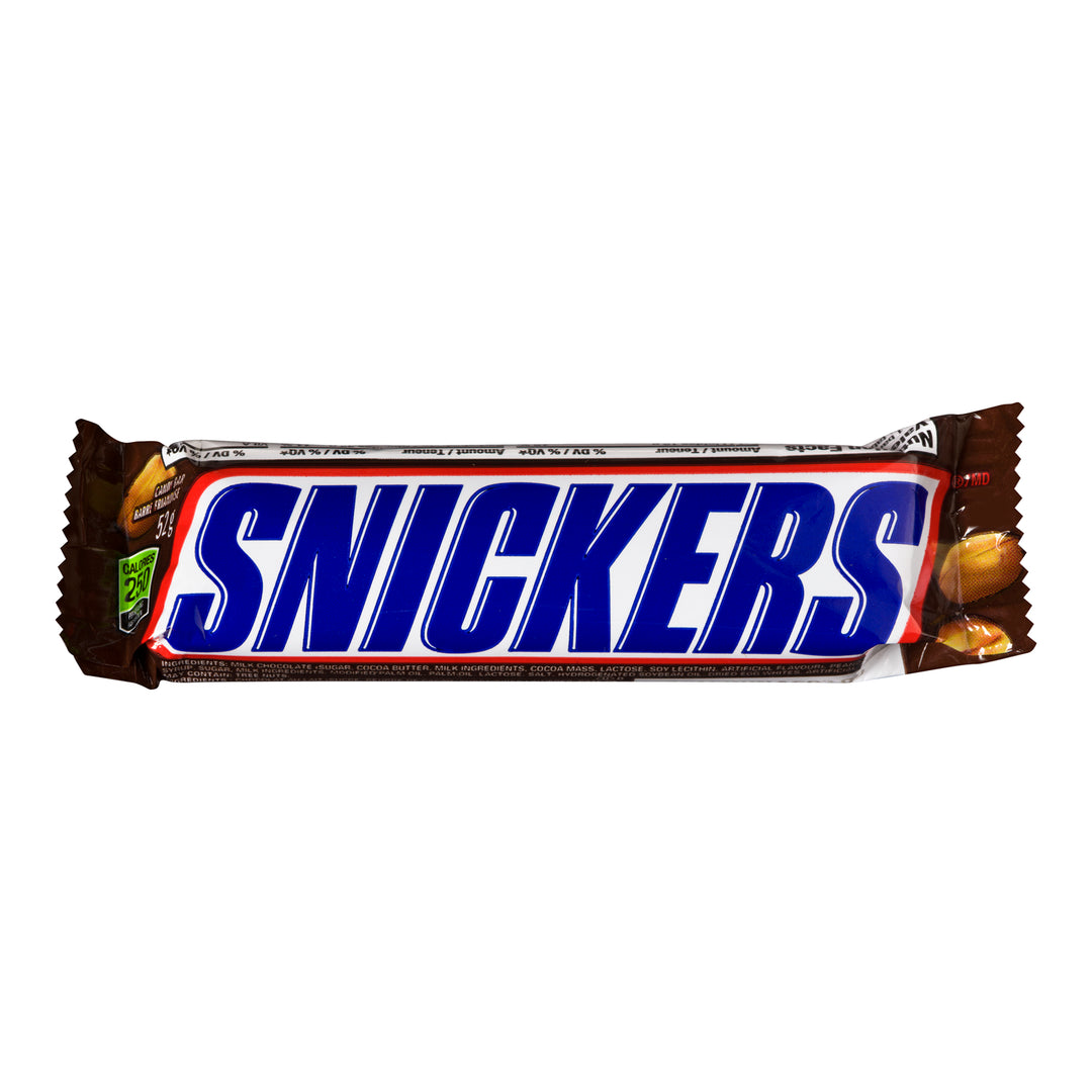 Candy Bar Snickers Peanut - 384 count (Case = 48 count) - Snicker - Restaurant and Foodservice Ingredients - Canadian Distribution