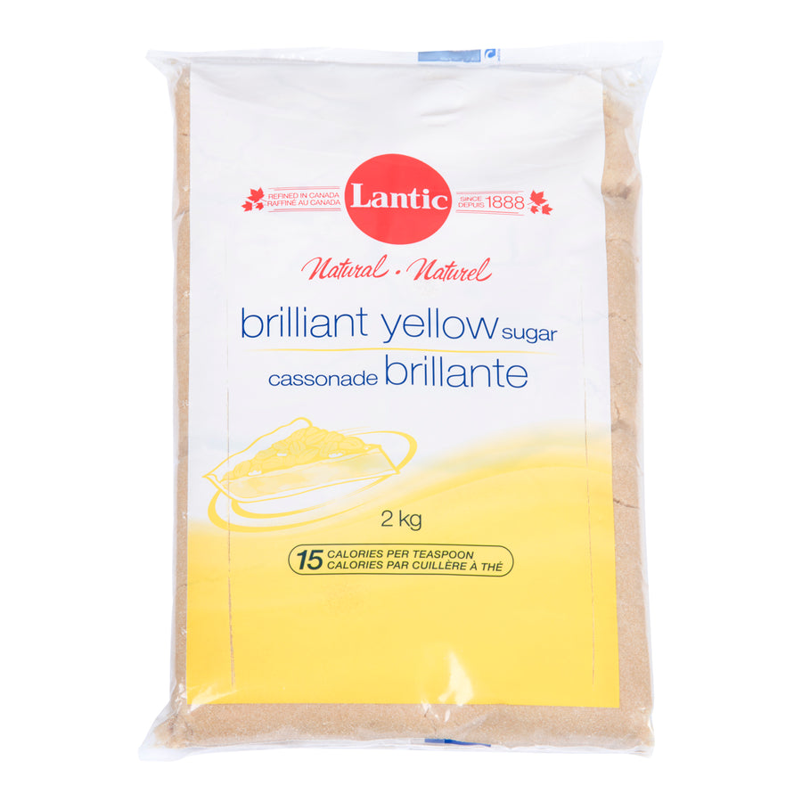 Sugar Brown Yellow Brilliant - 10 x 2 kg - Lantic Sugar Lt - Restaurant and Foodservice Ingredients - Canadian Distribution