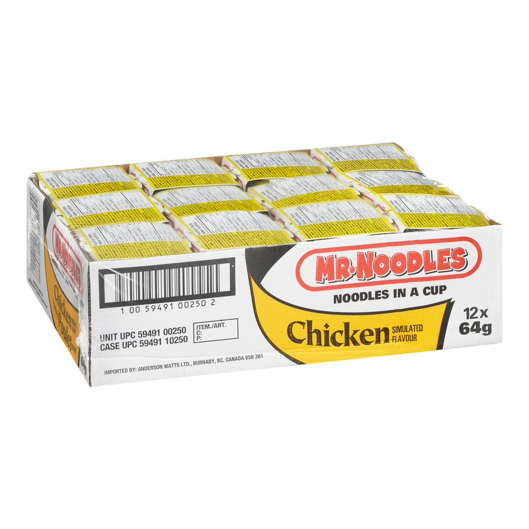 Soup Chicken Noodle Mix Mr. Noodles - 12 x 64 g - Mr Noodles - Restaurant and Foodservice Ingredients - Canadian Distribution