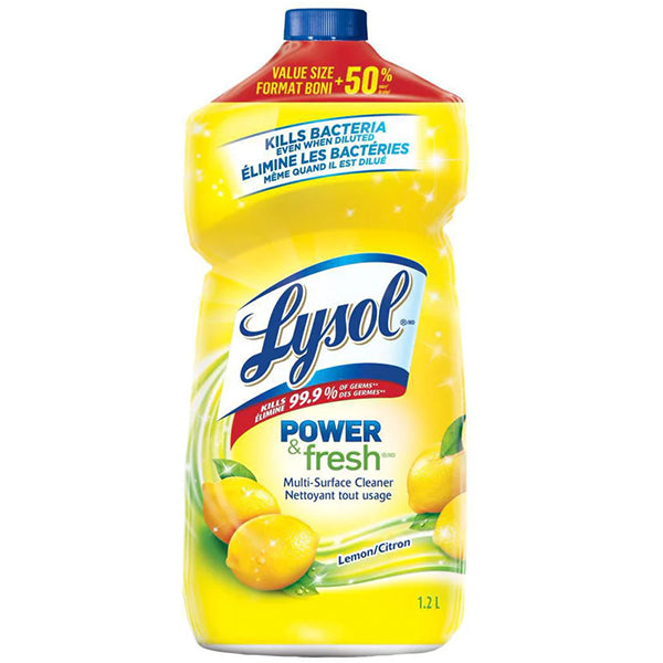 Lysol - Power And Fresh Lemon Multi-Purpose Cleaner 9X1.2 Lt - Canadian Distribution