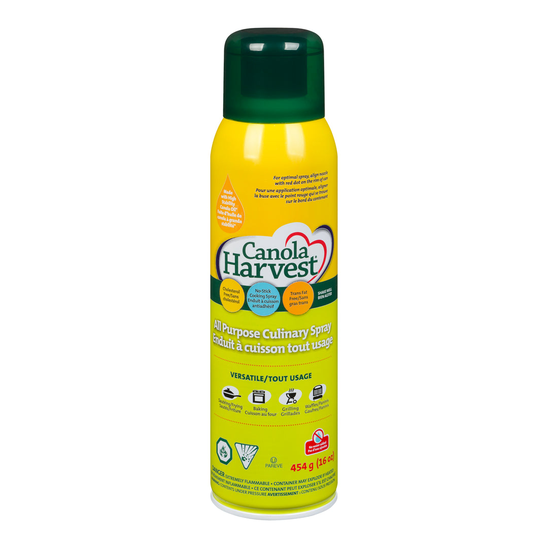 Oil Canola Pan Spray - 6 x 16 oz - Canola Harvest - Restaurant and Foodservice Ingredients - Canadian Distribution