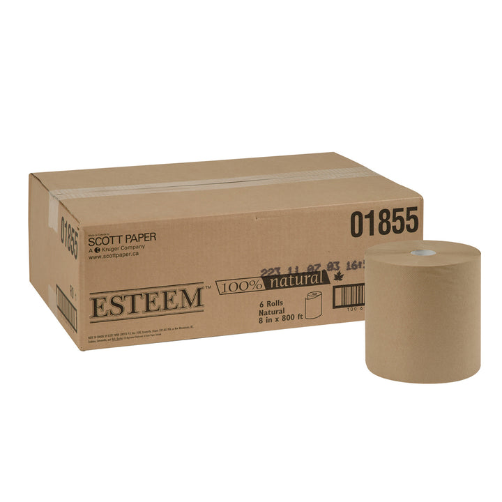 Towel Paper Long Roll 800 ft. Kraft - 6 x 1 roll - Esteem - Packaging and Accessories - Restaurant Supplies and Equipment - Canadian Distribution