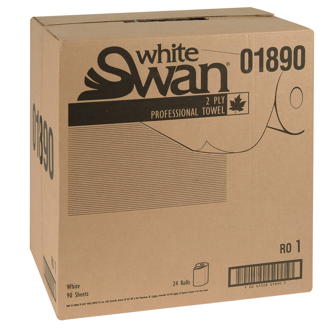 Towel Paper 11 in. 2 Ply - 24 x 90 count - White Swan - Packaging and Accessories - Restaurant Supplies and Equipment - Canadian Distribution