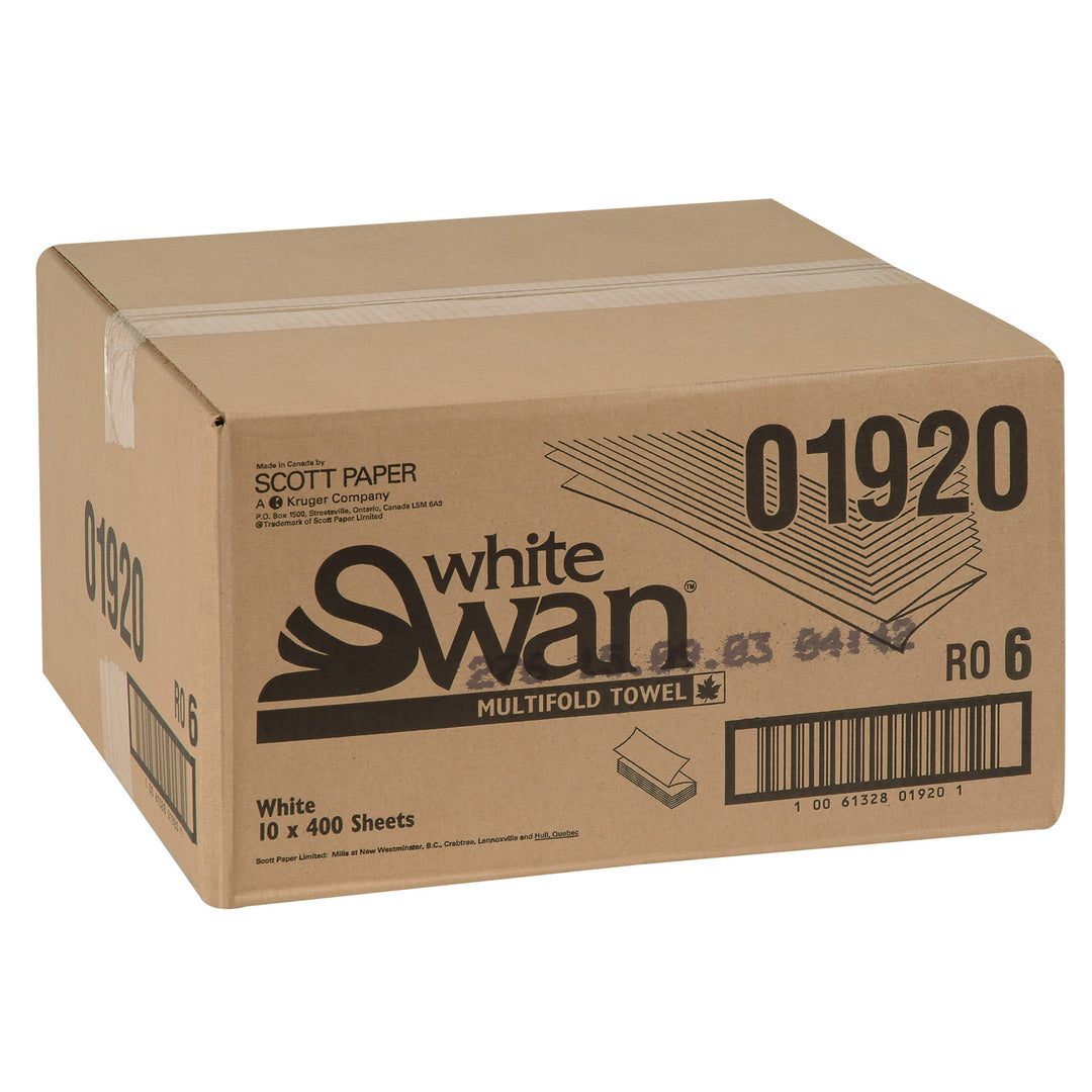 Towel Paper Multifold White Hand - 12 x 334 count - White Swan - Packaging and Accessories - Restaurant Supplies and Equipment - Canadian Distribution