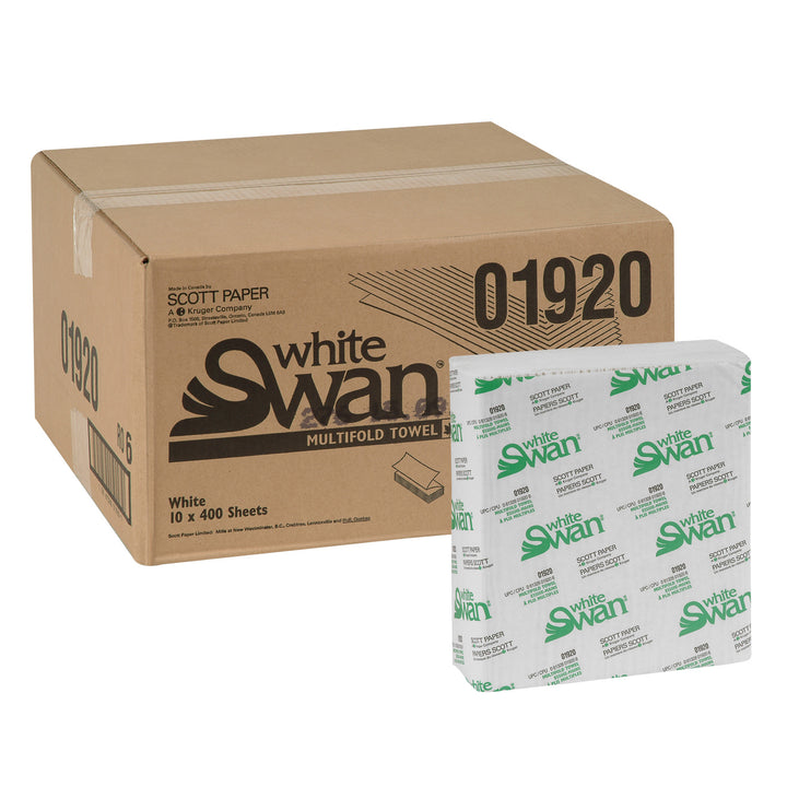 Towel Paper Multifold White Hand - 12 x 334 count - White Swan - Packaging and Accessories - Restaurant Supplies and Equipment - Canadian Distribution