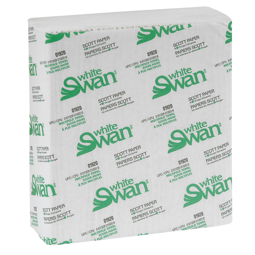 Towel Paper Multifold White Hand - 12 x 334 count - White Swan - Packaging and Accessories - Restaurant Supplies and Equipment - Canadian Distribution