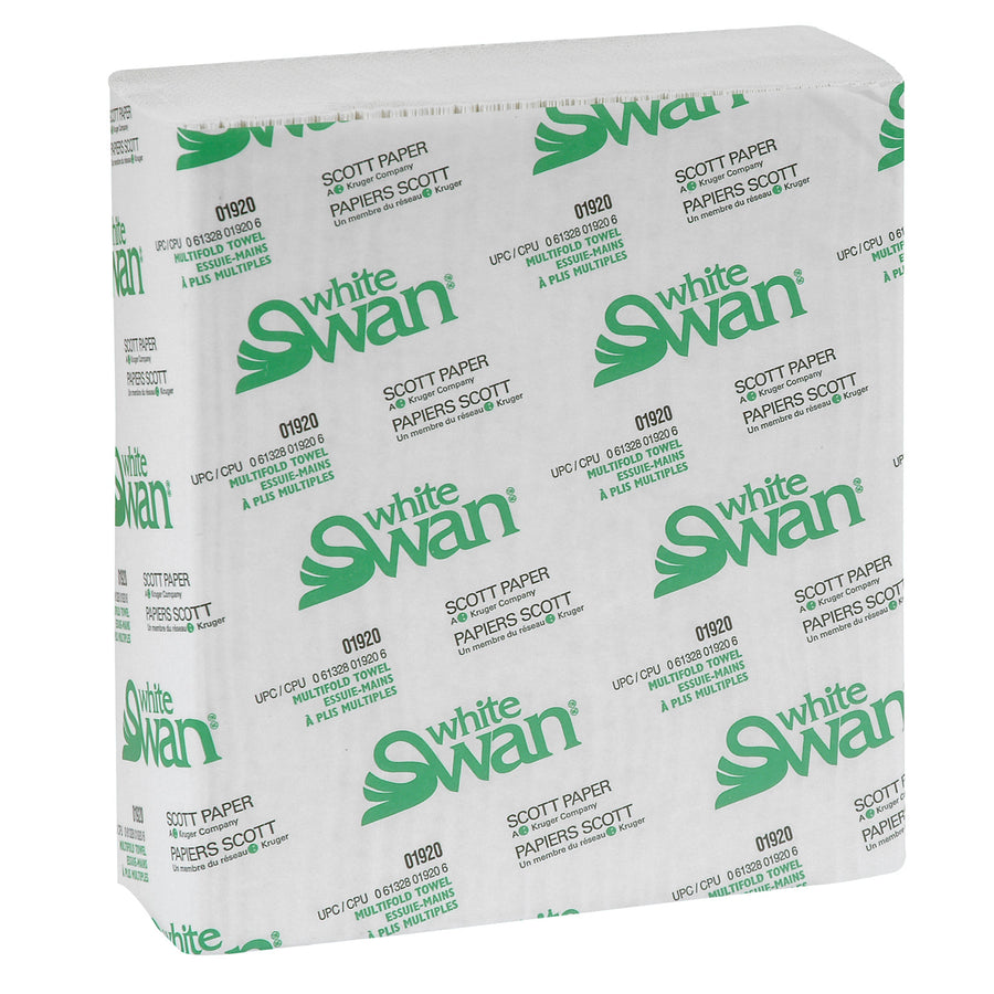 Towel Paper Multifold White Hand - 12 x 334 count - White Swan - Packaging and Accessories - Restaurant Supplies and Equipment - Canadian Distribution