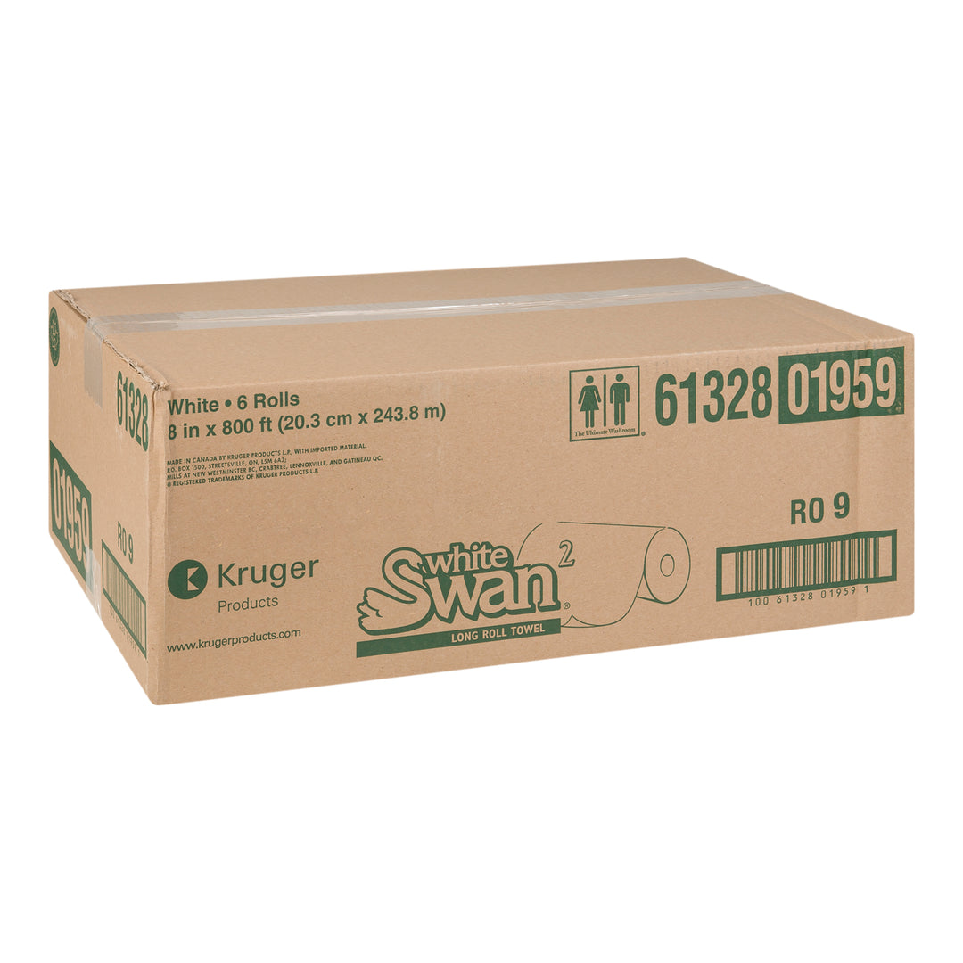 Towel Roll Long White - 6 x 800 ft - White Swan - Packaging and Accessories - Restaurant Supplies and Equipment - Canadian Distribution