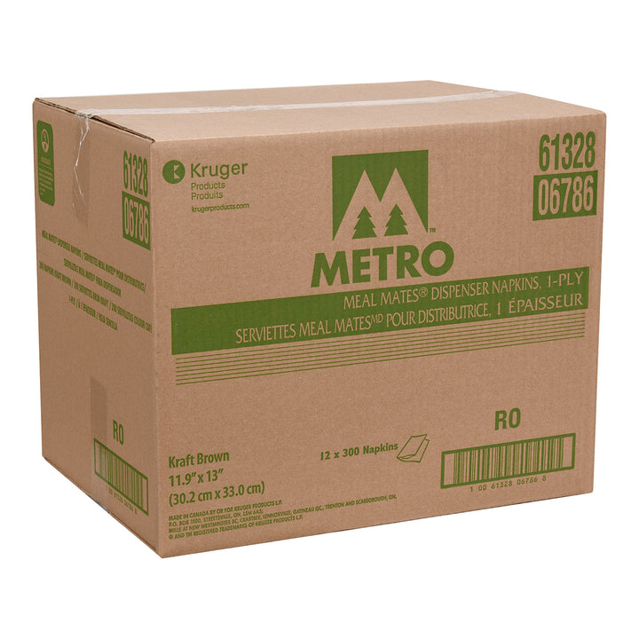 Napkin Paper Kraft 1 Ply Mealmate - 12 x 300 each - Esteem - Packaging and Accessories - Restaurant Supplies and Equipment - Canadian Distribution