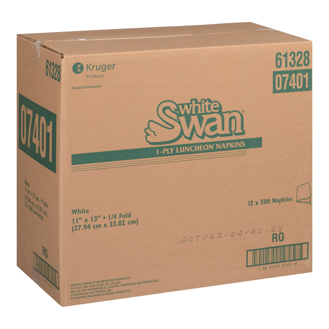 Napkin Paper Lunch White 1 Ply - 12 x 500 each - White Swan - Packaging and Accessories - Restaurant Supplies and Equipment - Canadian Distribution