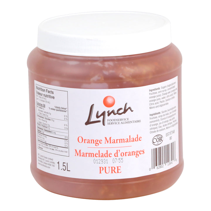 Marmalade Orange Pure - 1.5L Jar (Case = 6 x 1.5L) - Lynch - Baking Mixes and Ingredients - Canadian Distribution