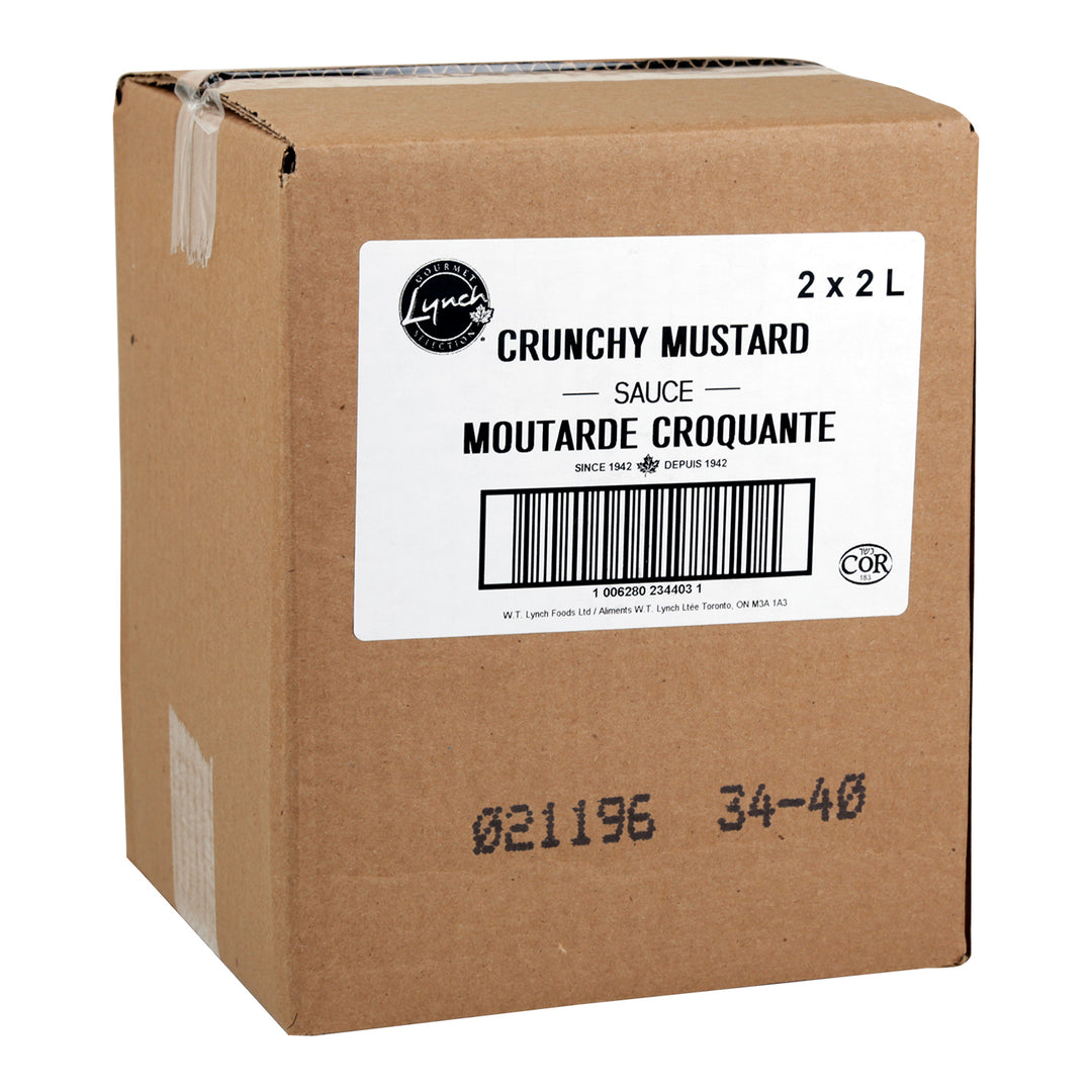 Sauce Mustard Crunchy - 2 x 2 L - Lynch - Restaurant and Foodservice Ingredients - Canadian Distribution