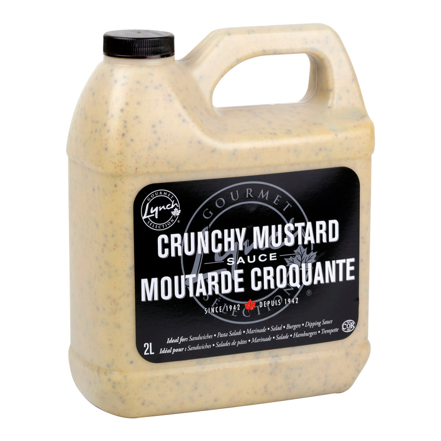 Sauce Mustard Crunchy - 2 x 2 L - Lynch - Restaurant and Foodservice Ingredients - Canadian Distribution