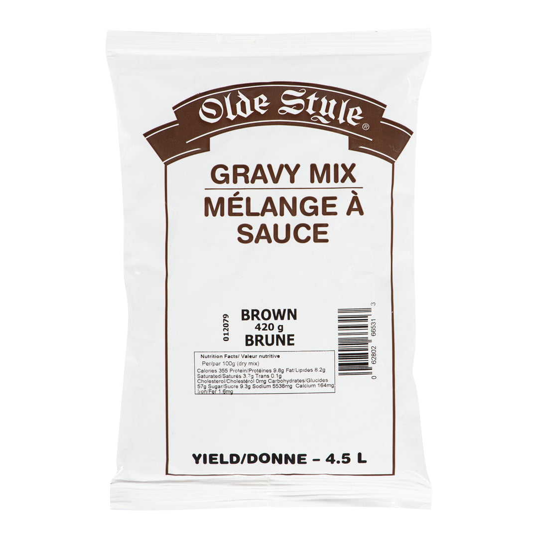 Gravy Brown Mix - 12 x 420 g - Olde Style - Restaurant and Foodservice Ingredients - Canadian Distribution
