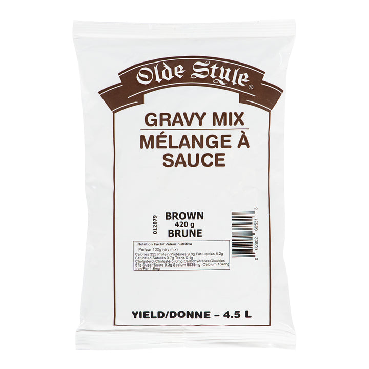 Gravy Brown Mix - 12 x 420 g - Olde Style - Restaurant and Foodservice Ingredients - Canadian Distribution