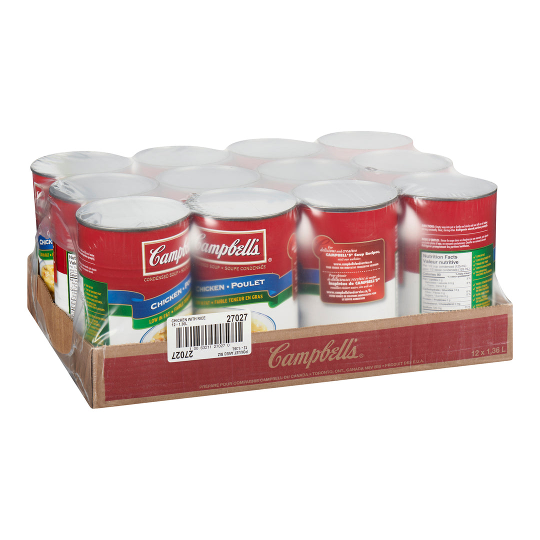 Soup Chicken With Rice Condensed - 12 x 48 oz - Campbell's Soup - Restaurant and Foodservice Ingredients - Canadian Distribution