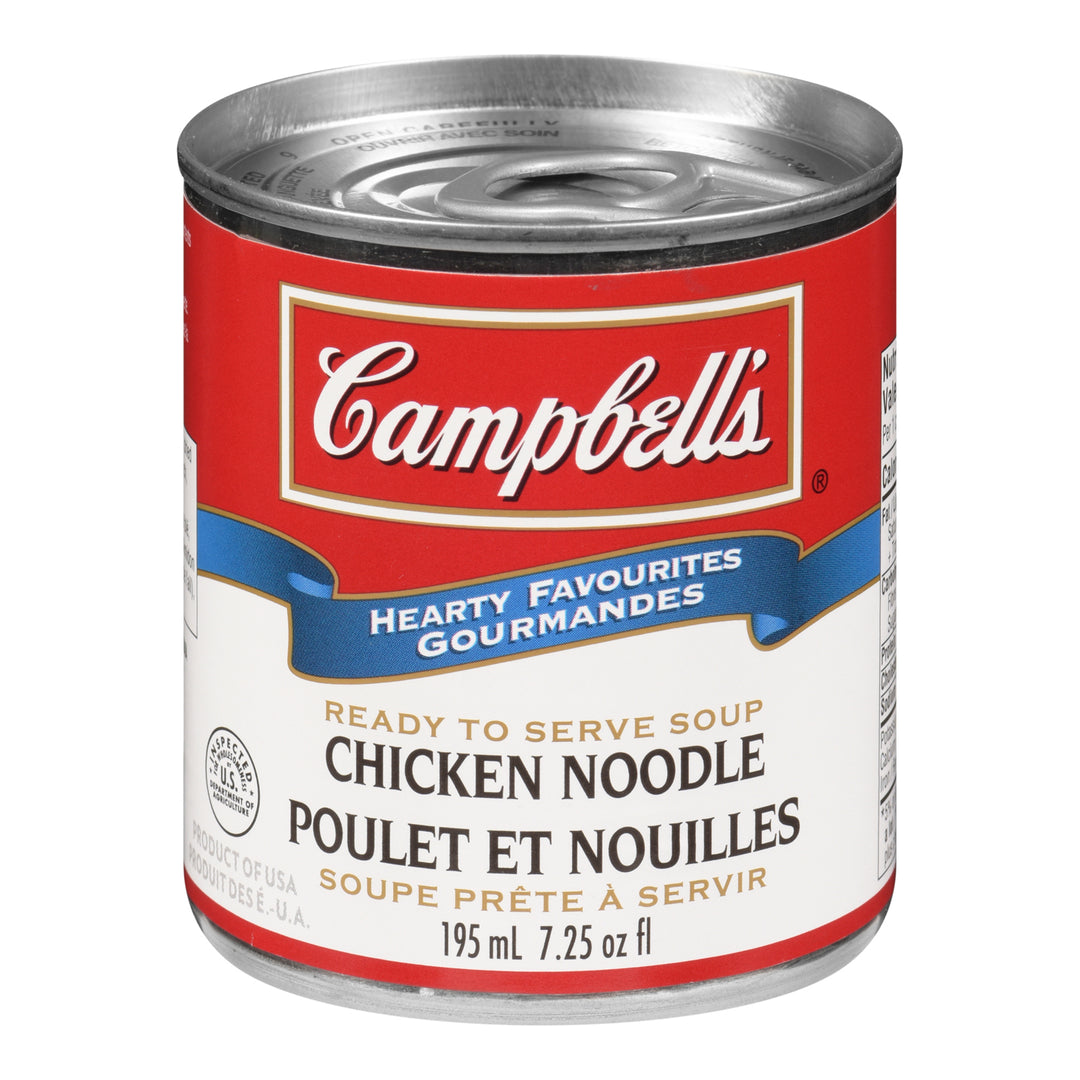 Soup Chicken Noodle Individual Easy Open Ready To Serve - 12 x 195 mL - Campbell's Soup - Restaurant and Foodservice Ingredients - Canadian Distribution