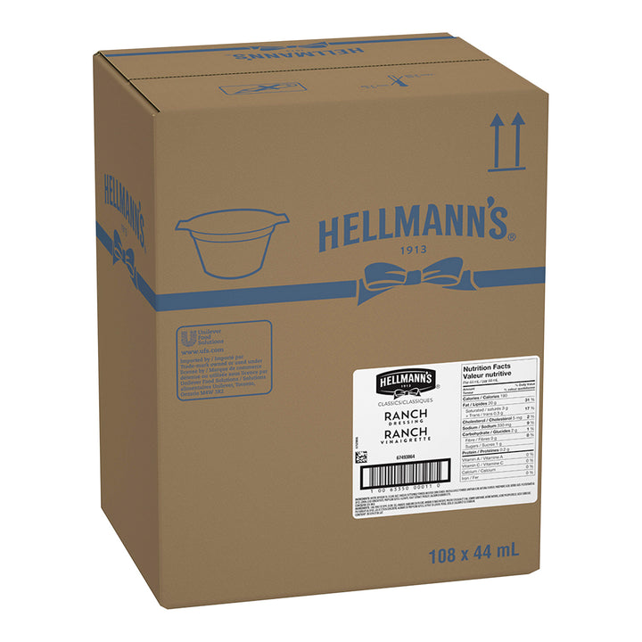 Dip Ranch Cup Gluten-Free - 1 x 108 count - Hellmans - Restaurant and Foodservice Ingredients - Canadian Distribution