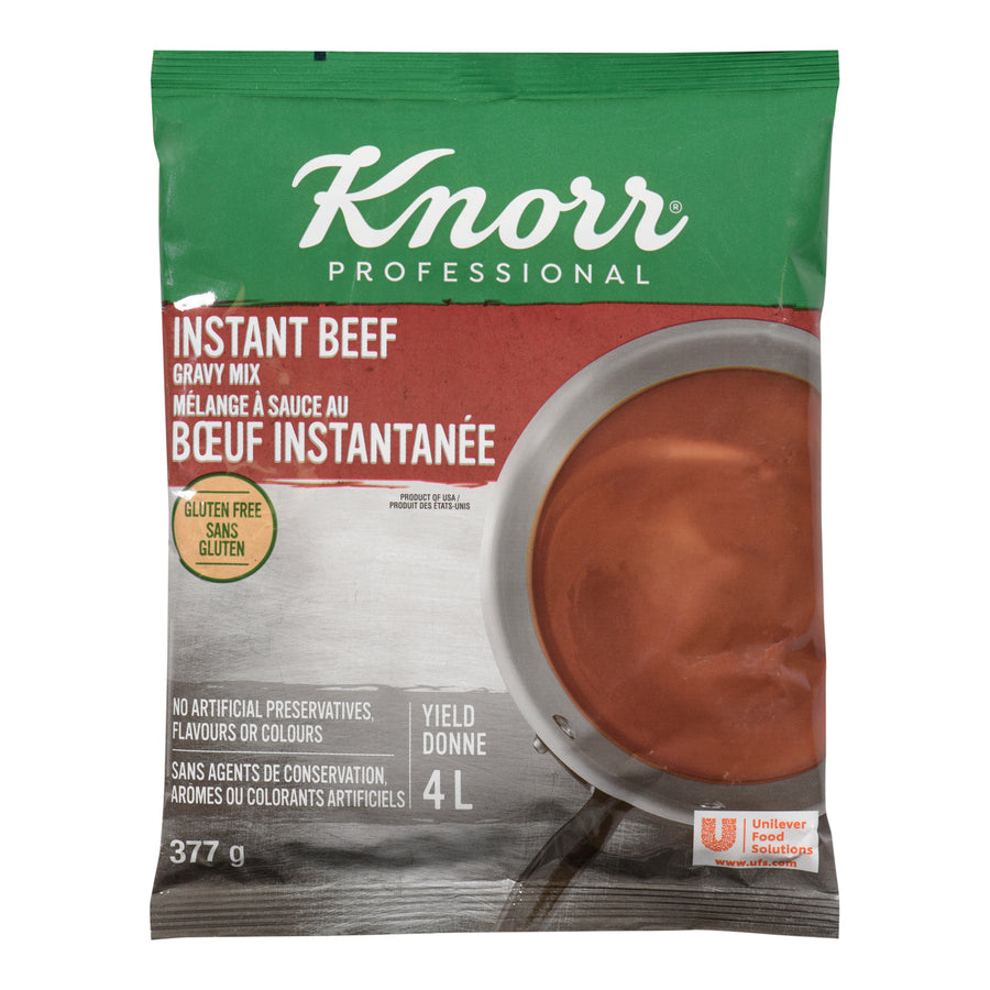 Gravy Beef Instant - 6 x 377 g - Knorr Swiss - Restaurant and Foodservice Ingredients - Canadian Distribution