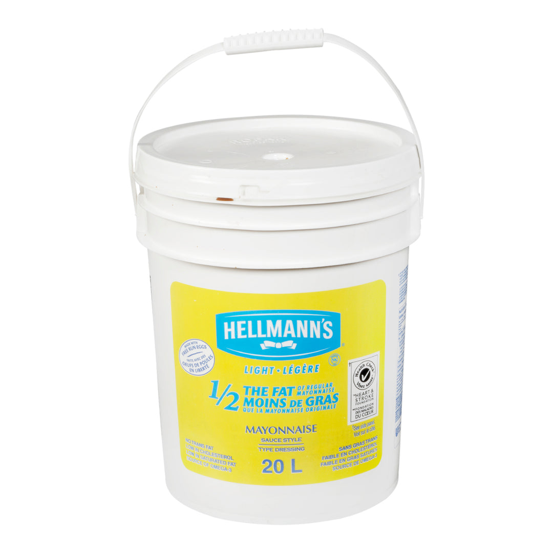 Dressing Mayonnaise 1/2 Fat Gluten-Free - 1 x 20 L - Hellmans - Restaurant and Foodservice Ingredients - Canadian Distribution