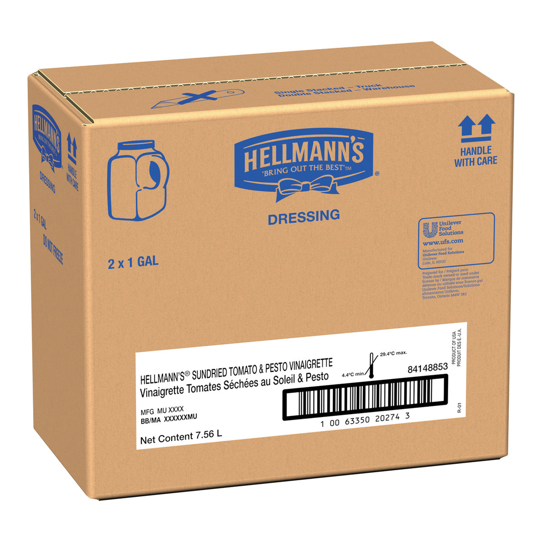 Dressing Sundried Tomato Pesto Gluten-Free - 2 x 3.78 L - Hellmans - Restaurant and Foodservice Ingredients - Canadian Distribution