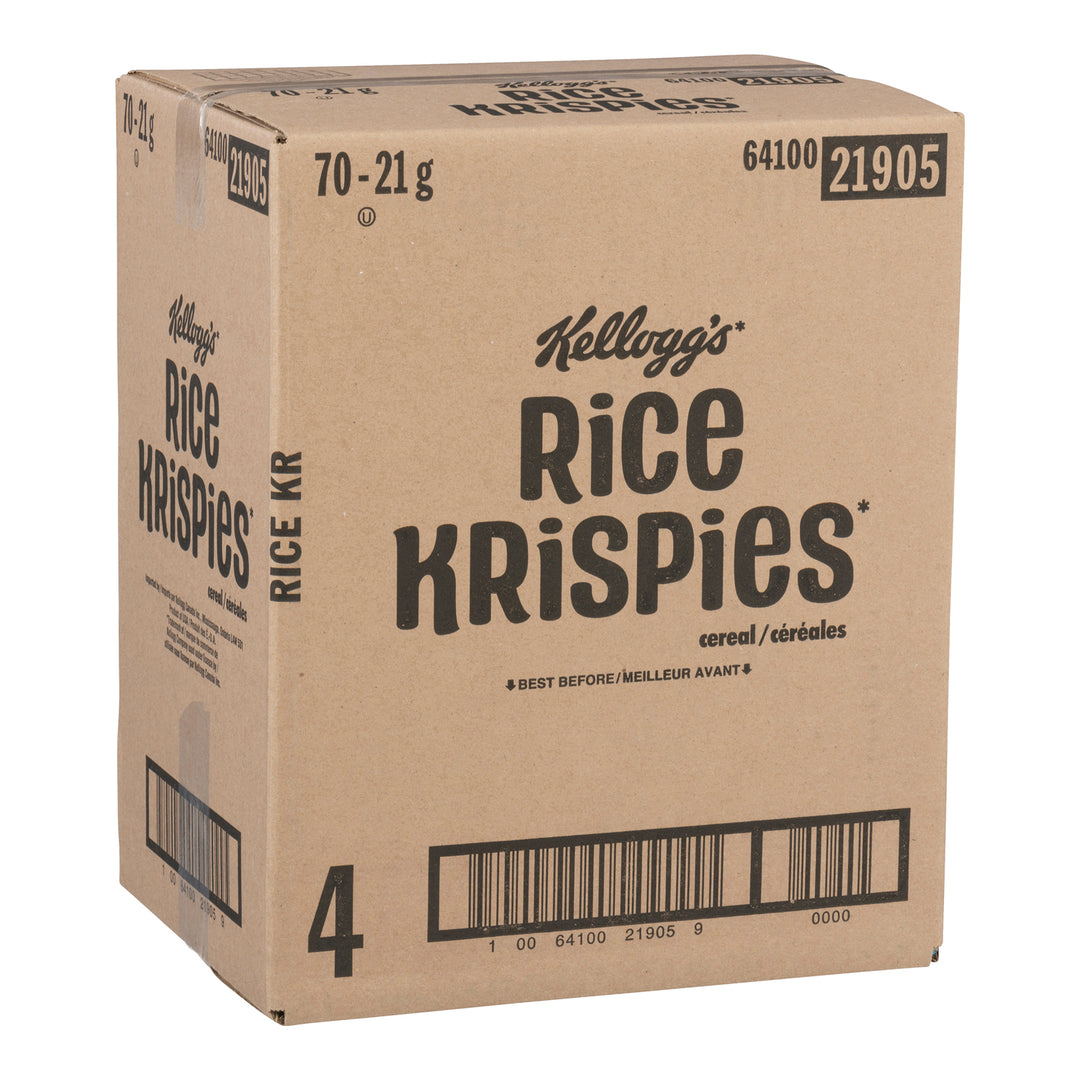 Cereal Rice Krispies Individual - 70 x 21 g - Kellogg's - Restaurant and Foodservice Ingredients - Canadian Distribution