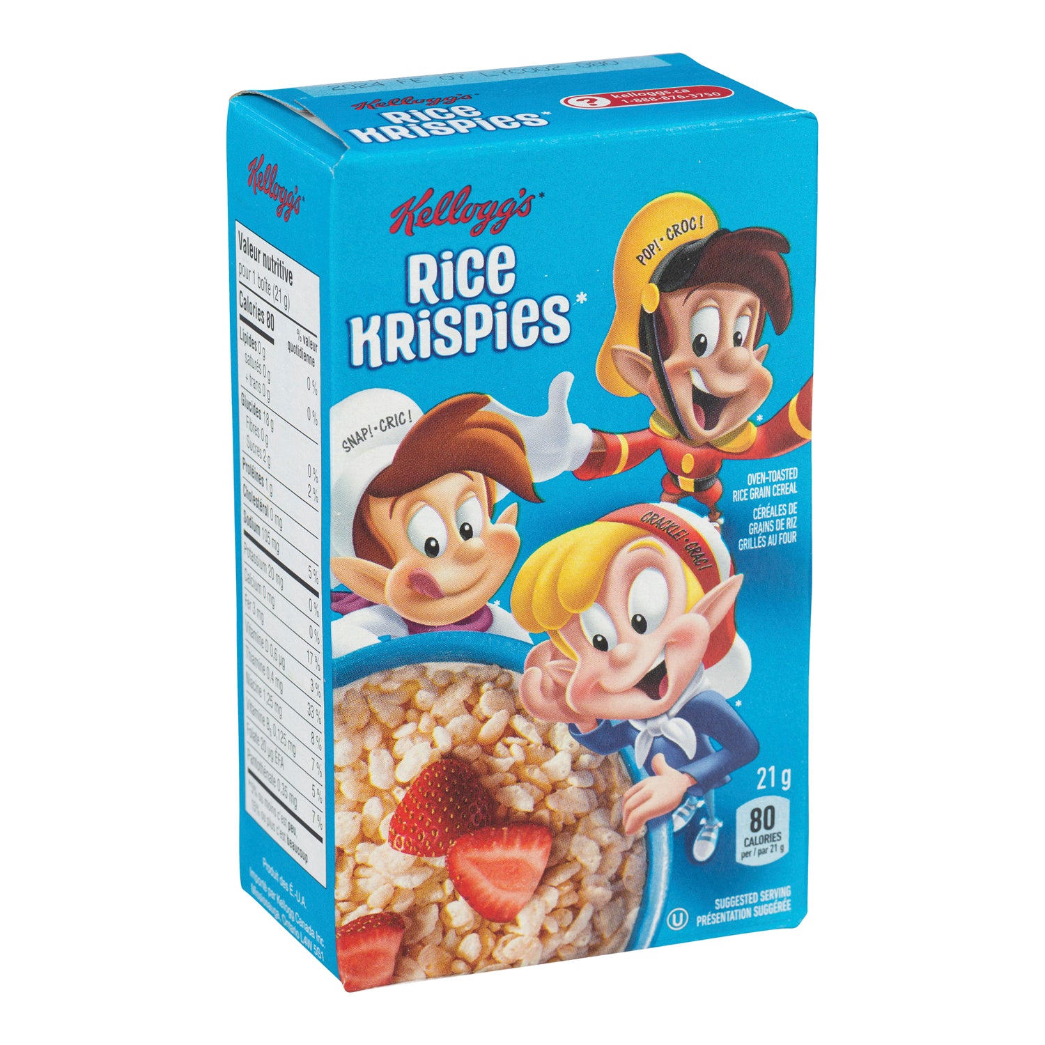 ケロッグKellogg's Rice Krispiesヒンジボックス Cereal Rice Krispies Individual - 70 x 21 g - Kellogg's
